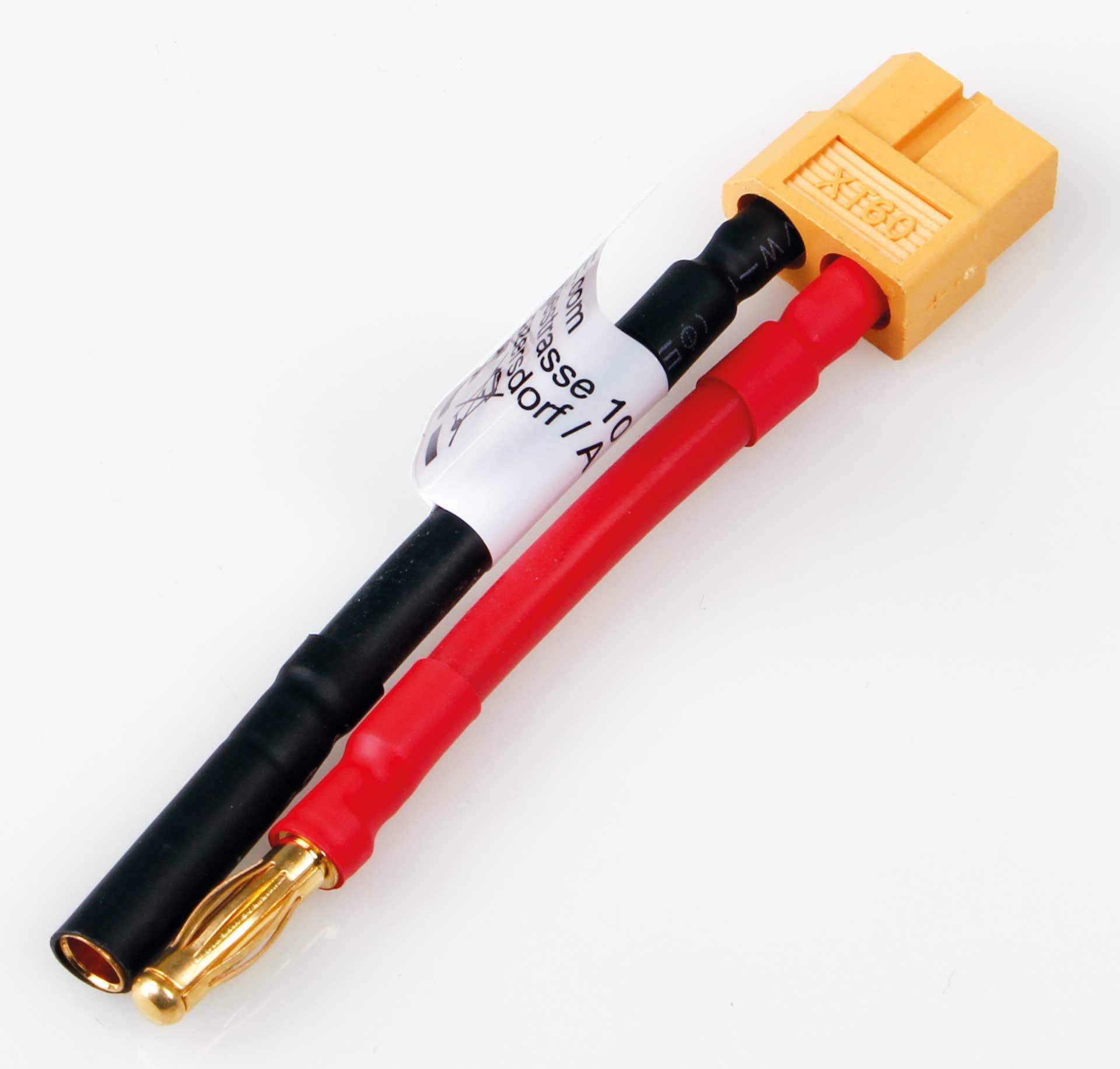 Robbe Modellsport Câble adaptateur  XT-60 Femelle  sur  4mm Goldkontakt Stecksystem (Femelle  = schwarz) 30mm Longueur de câble  12AWG 1Pièce