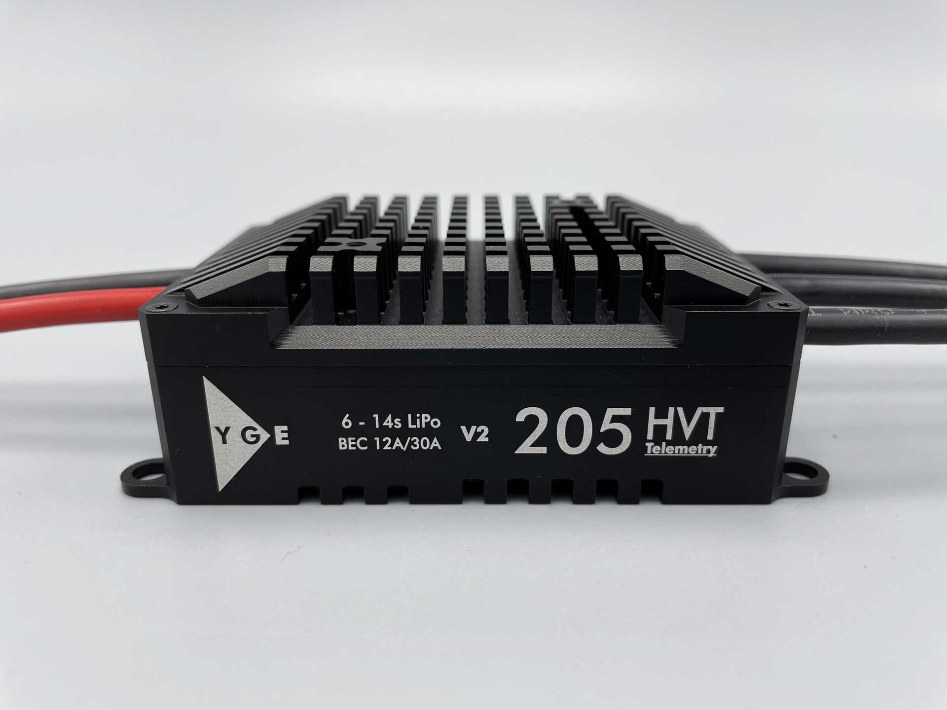 YGE 205 HVT V2 Black Edition 6-14S 12(30)A BEC, télémétrie