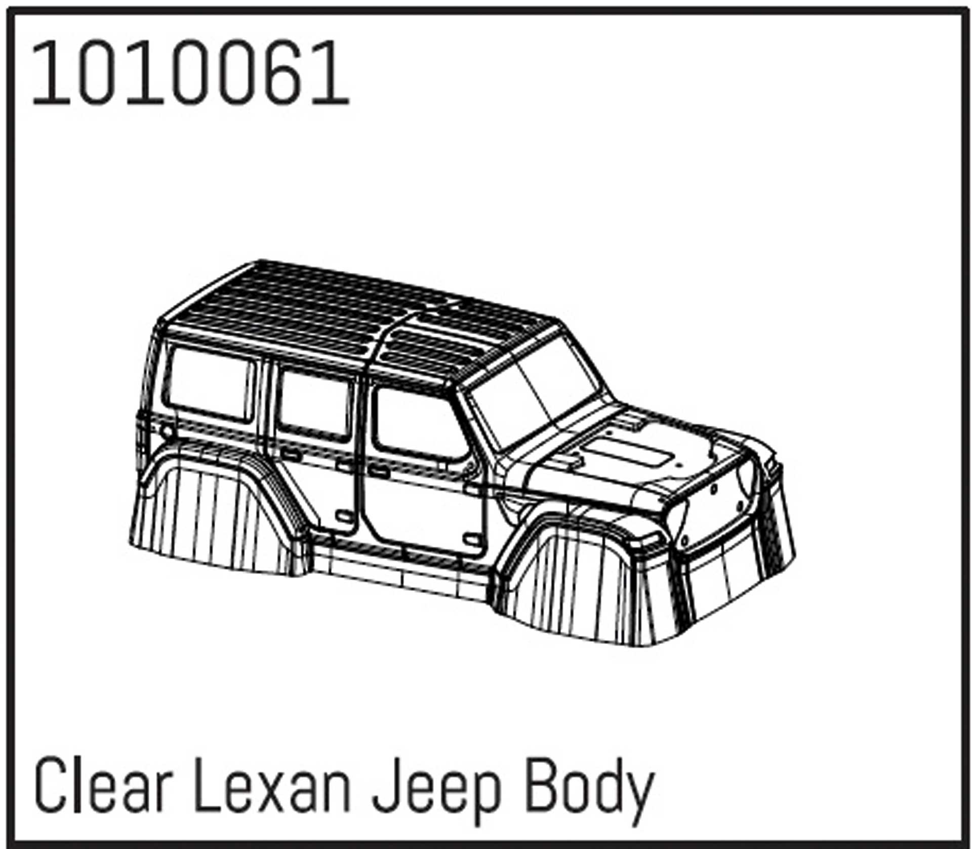 ABSIMA Clear Lexan Wrangler body kit