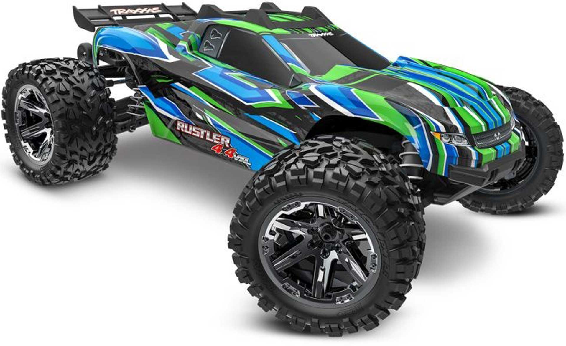 TRAXXAS RUSTLER 4X4 VXL HD GREEN 1/10 RTR BRUSHLESS STADIUM TRUCK WITHOUT BATTERY AND CHARGER