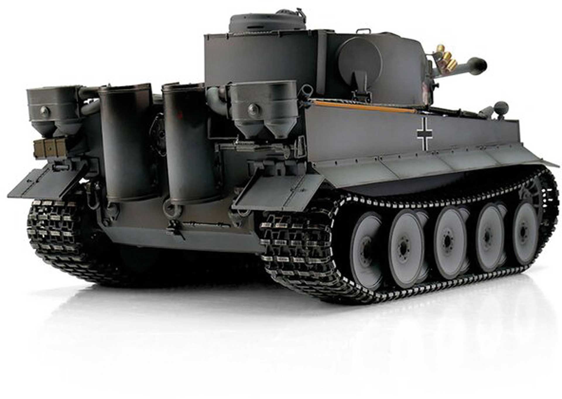 HENG LONG Tiger I Frühe Ausf. grau BB Rauch 1/16 RC RTR 2,4GHz