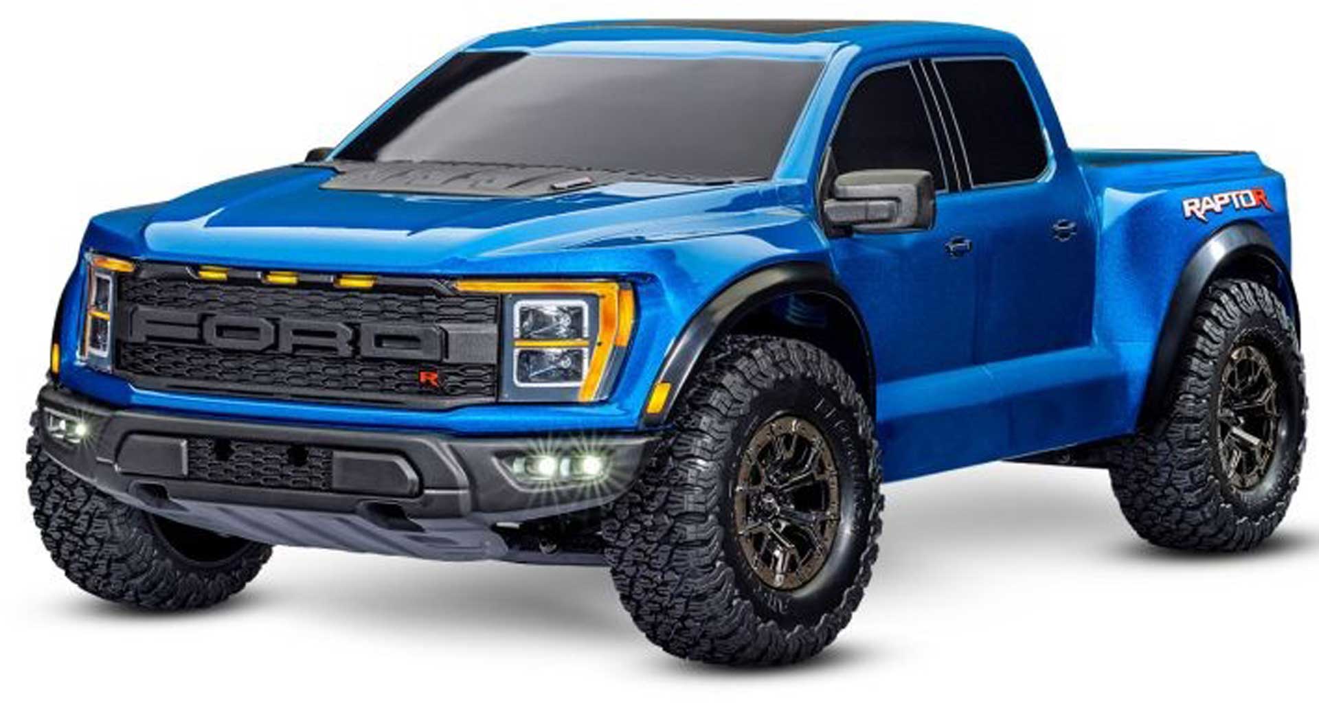 TRAXXAS FORD RAPTOR-R 4X4 VXL BLEU 1/10 PRO-SCALE RTR BRUSHLESS, SANS ACCU/CHARGEUR