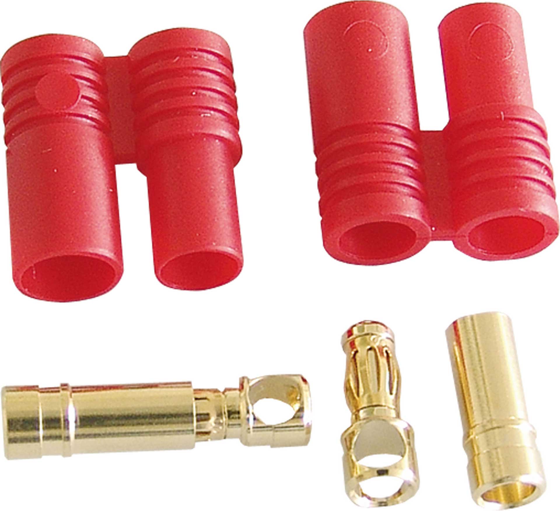 MODELLBAU LINDINGER GOLD CONNECTOR PLUGS (MALE/FEMALE) G3,5 3,5MM 1-PAIR