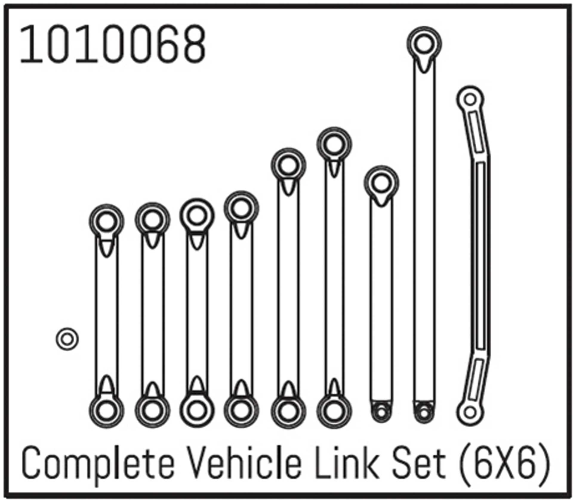 ABSIMA Ensemble complet de liens de véhicule (6X6)